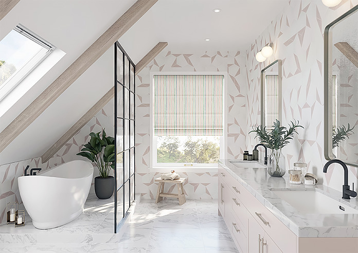 Vintage Stripe, Pastels - Twist&Fit Roman Blind - Image 8